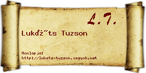 Lukáts Tuzson névjegykártya